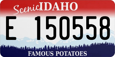 ID license plate E150558