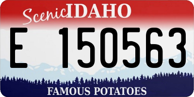 ID license plate E150563
