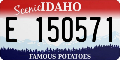ID license plate E150571