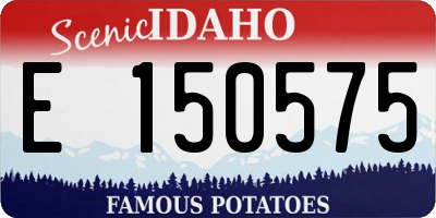ID license plate E150575