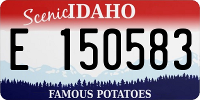 ID license plate E150583