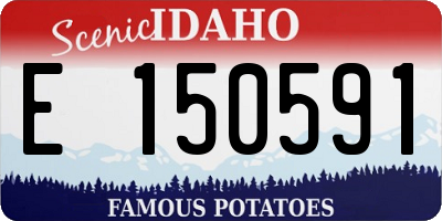 ID license plate E150591
