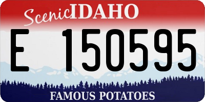 ID license plate E150595