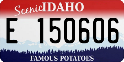 ID license plate E150606