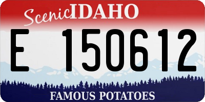 ID license plate E150612