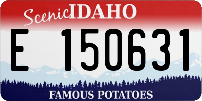 ID license plate E150631
