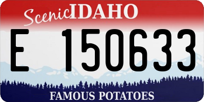 ID license plate E150633