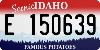 ID license plate E150639