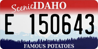 ID license plate E150643