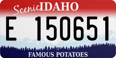 ID license plate E150651