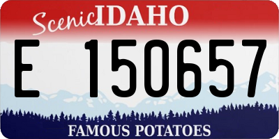 ID license plate E150657