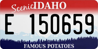 ID license plate E150659