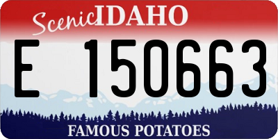 ID license plate E150663