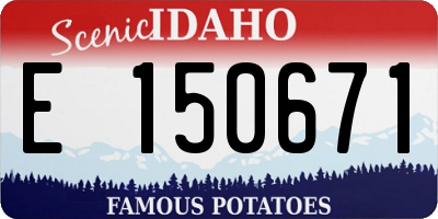 ID license plate E150671