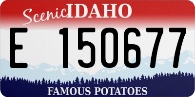 ID license plate E150677