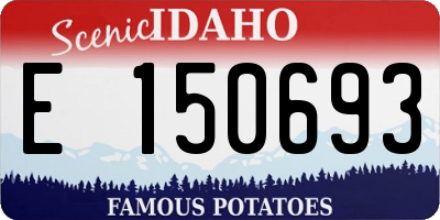 ID license plate E150693