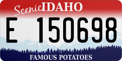 ID license plate E150698