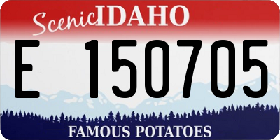 ID license plate E150705