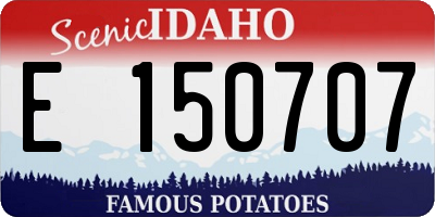 ID license plate E150707