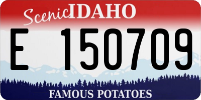 ID license plate E150709
