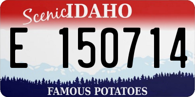 ID license plate E150714