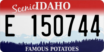 ID license plate E150744