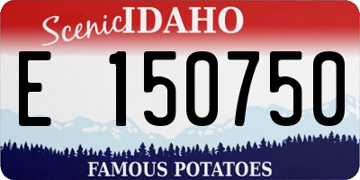 ID license plate E150750