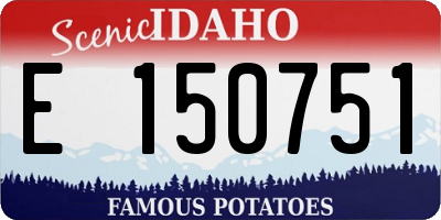 ID license plate E150751