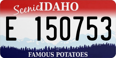 ID license plate E150753