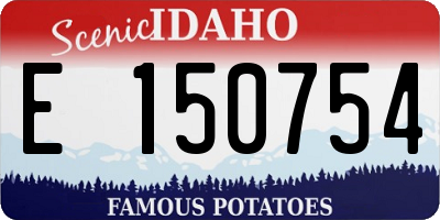 ID license plate E150754