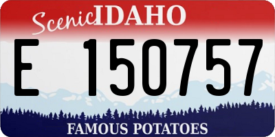 ID license plate E150757