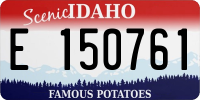 ID license plate E150761