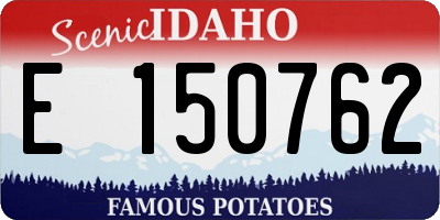 ID license plate E150762