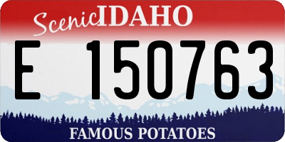 ID license plate E150763