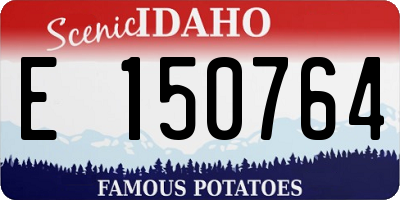 ID license plate E150764