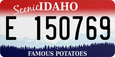 ID license plate E150769