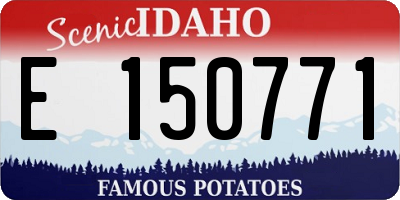 ID license plate E150771