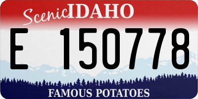 ID license plate E150778
