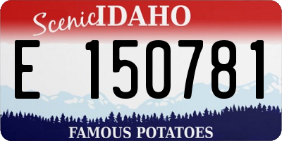 ID license plate E150781