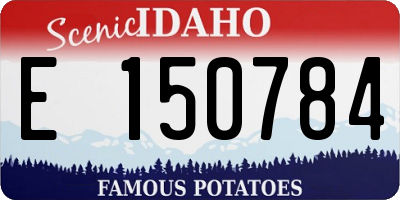 ID license plate E150784