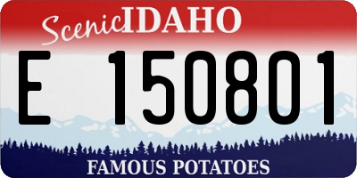 ID license plate E150801