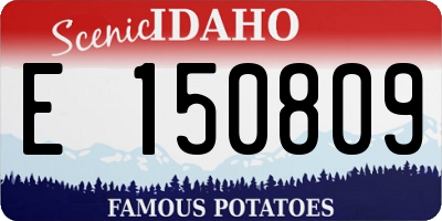 ID license plate E150809