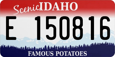 ID license plate E150816