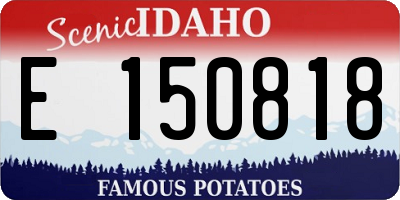 ID license plate E150818