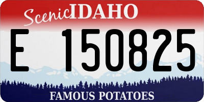 ID license plate E150825