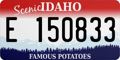 ID license plate E150833