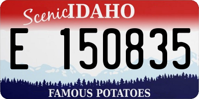 ID license plate E150835
