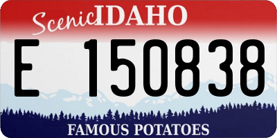ID license plate E150838