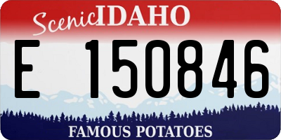 ID license plate E150846