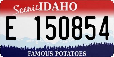 ID license plate E150854